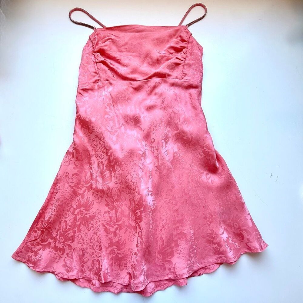NWT For Love & Lemons. Gabrielle mini dress in pink Size M - Picture 10 of 15
